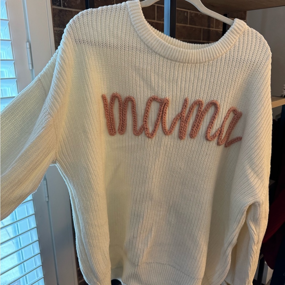 Cream 'Mama' Sweater